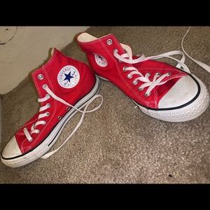 Red high top converse